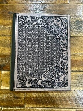 100% Genuine Merbaa Cowhide Tooled Leather Cowgirl Couture Binder Organizer File